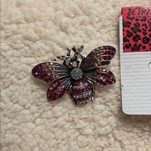 Colorful Betsey Johnson Rhinestone Insect Brooch